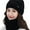Black, variant on GRNSHTS Winter Warm Knitted Beanie and Warm Scarf Set for Women, Soft Fleece Lining and Stylish Knit Scarf and Beanie Set (Red)