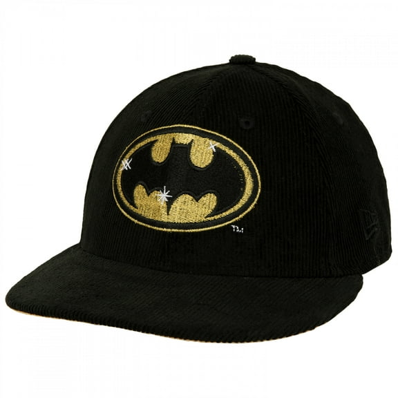 Batman 1989 Logo Corduroy Low Profile New Era 59Fifty Fitted Hat-7 3/8 Fitted