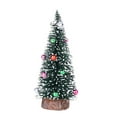 thumbnail image 2 of Christmas Tree Mini Pine Tree With Wood Base DIY Crafts Home Table Top Decor, 2 of 2