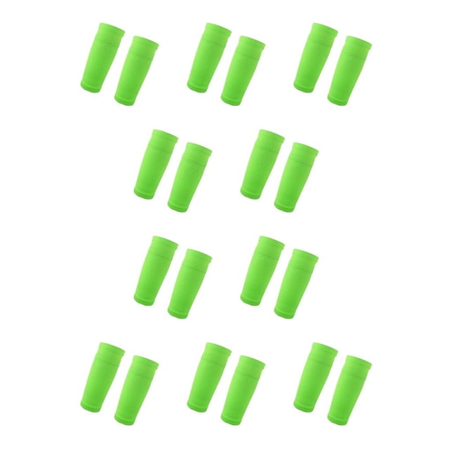 Sonducket 1 par de calcetines de espinilleras de fútbol con bolsillo, deportes, piernas, pantorrillas, mangas, equipo de protección, cubierta Verde/L 10Conjunto