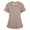 Khaki #012, variant on Scrub Tops for Woman - Soft Stretch, V-Neck Top Scrubs with Pockets, Easy Care for Women Purple XL