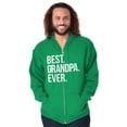 thumbnail image 3 of Best Grandpa Ever Grandfather Poppop Zip Hoodie Sweatshirt Men Brisco Brands S, 3 of 6