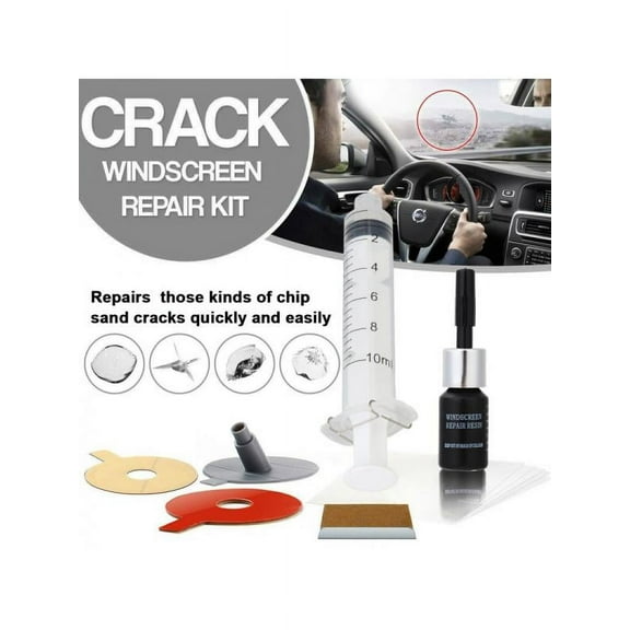 Windshield Repair Kit Quick Fix Car Wind Glass Bullseye Rock Chip Crack Star