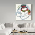thumbnail image 3 of Trademark Fine Art 'Snowman With Scarf' Canvas Art by Beverly Johnston, 3 of 3