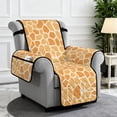 thumbnail image 2 of TSOVTHRID Giraffe Orange Print Recliner Chair Covers with Pocket Single Reclining Slipcover Non-Slip Lazy Boy Recliner Armchair Cover with Elastic Strap Furniture Protector for Pets, 2 of 7
