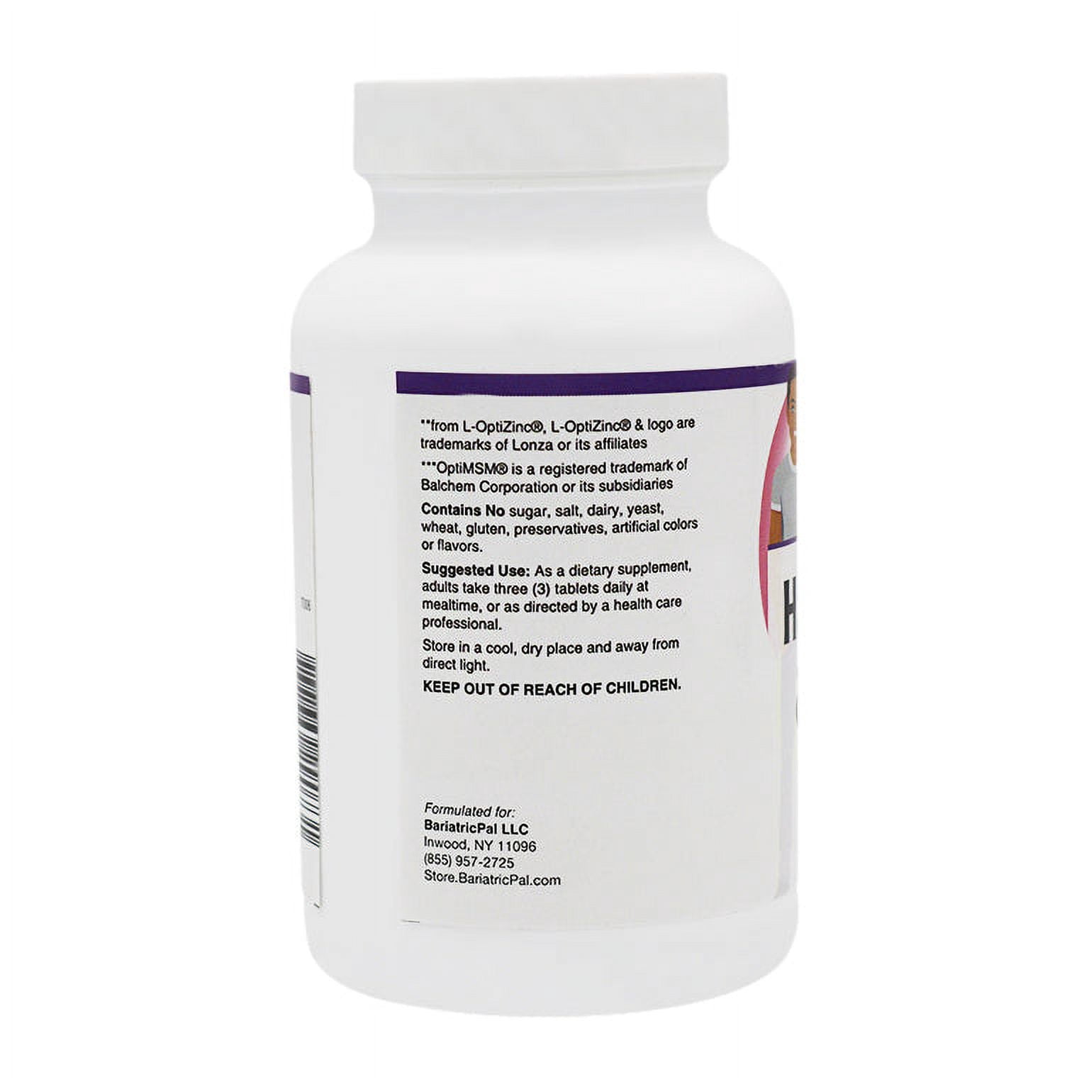 Hair, Skin & Nails Formula Tablets by BariatricPal Size: 180ct Bottle