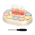 thumbnail image 2 of Soporte de exhibición de mesa giratorio, máquina de Sushi rotativa, plato giratorio automático para , soporte de exhibición para magdalenas con destornillador perfecl Máquina de sushi giratoria, 2 of 8