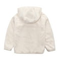 thumbnail image 6 of kpoplk Toddler Girls Boys Thin Jacket Kids Baby Girls Boys Solid Zipper Thick Warm Hooded (White, 11-12 Y), 6 of 6
