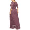 thumbnail image 3 of Eternatastic Womens Floral Lace 2/3 Sleeves Maxi Dress Evening Party Long Dress 3XL Orchid, 3 of 6