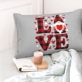 thumbnail image 4 of Balery Buffalo Plaid Love And Gnome Funda de Cojín Estampada, Regalos para Mujeres, Regalos de Amor para Ella, Regalos para Novia o Esposa, Funda de Almohada-16"x24", 4 of 6
