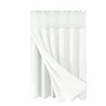 thumbnail image 2 of Lolmot Ensemble 3 en 1 de Rideau de Douche Tissé Imperméable et Doublure Transparente avec 12 Crochets en Acier Inoxydable Double Face pour Salle de Bain Tissu Polyester Robuste Rideau de Douche, 2 of 6