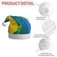thumbnail image 4 of Fuzoiu Rainbow Colored Print Santa Hat Christmas Hat for Adults,Santa Hats with Pompom, Unisex Xmas Holiday Hat for Christmas New Year Festive Party Supplies, 4 of 6