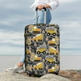 thumbnail image 3 of Lsque Excavator At Work Printed Luggage Cover, Travel Luggage Protector,Scratch and Dirt Resistant, Fits 18-32 Inch Luggage - Small, 3 of 9