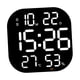 thumbnail image 2 of Reloj de pared digital con temperatura y humedad, LED, despertador electrónico. Blanco, 2 of 9