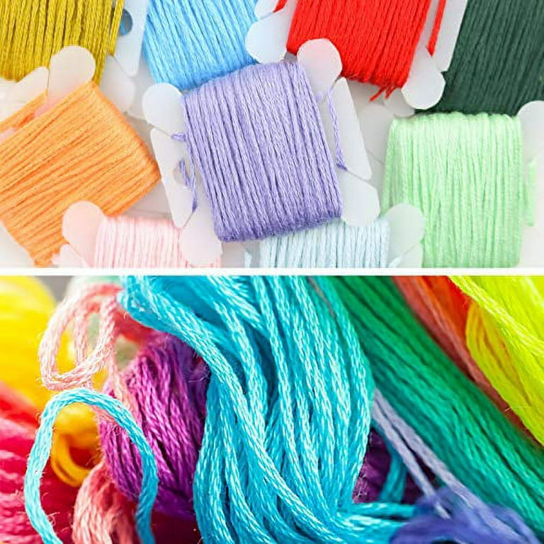50 Skeins Embroidery Floss Thread Bracelet String With Needles For Friendship  Bracelet