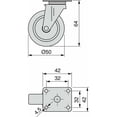 thumbnail image 2 of Ruedas giratorias de 360 grados para muebles de oficina y hogar, diseño de doble cojinete de bolas, menor ruido y caucho de alta calidad, juego de 4, 2 of 5