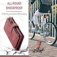 thumbnail image 6 of ELEHOLD for Samsung Galaxy S24 FE Case for Men Women Wallet Case, Premium Leather Shockproof Purse Case with Credit Card Slots Zipper Pocket Anti-Loss Wriststrap Samsung Galaxy S24 FE,Red, 6 of 7