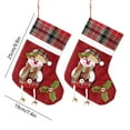 thumbnail image 6 of KOYPTL 4 Pcs Christmas Stocking for Family Kids,Cute Reindeer Red Christmas Sock,Stocking for Christmas Home Fireplace Hanging Ornaments Party Decor Supplies Holiday Xmas Hanging Stocking, 6 of 6