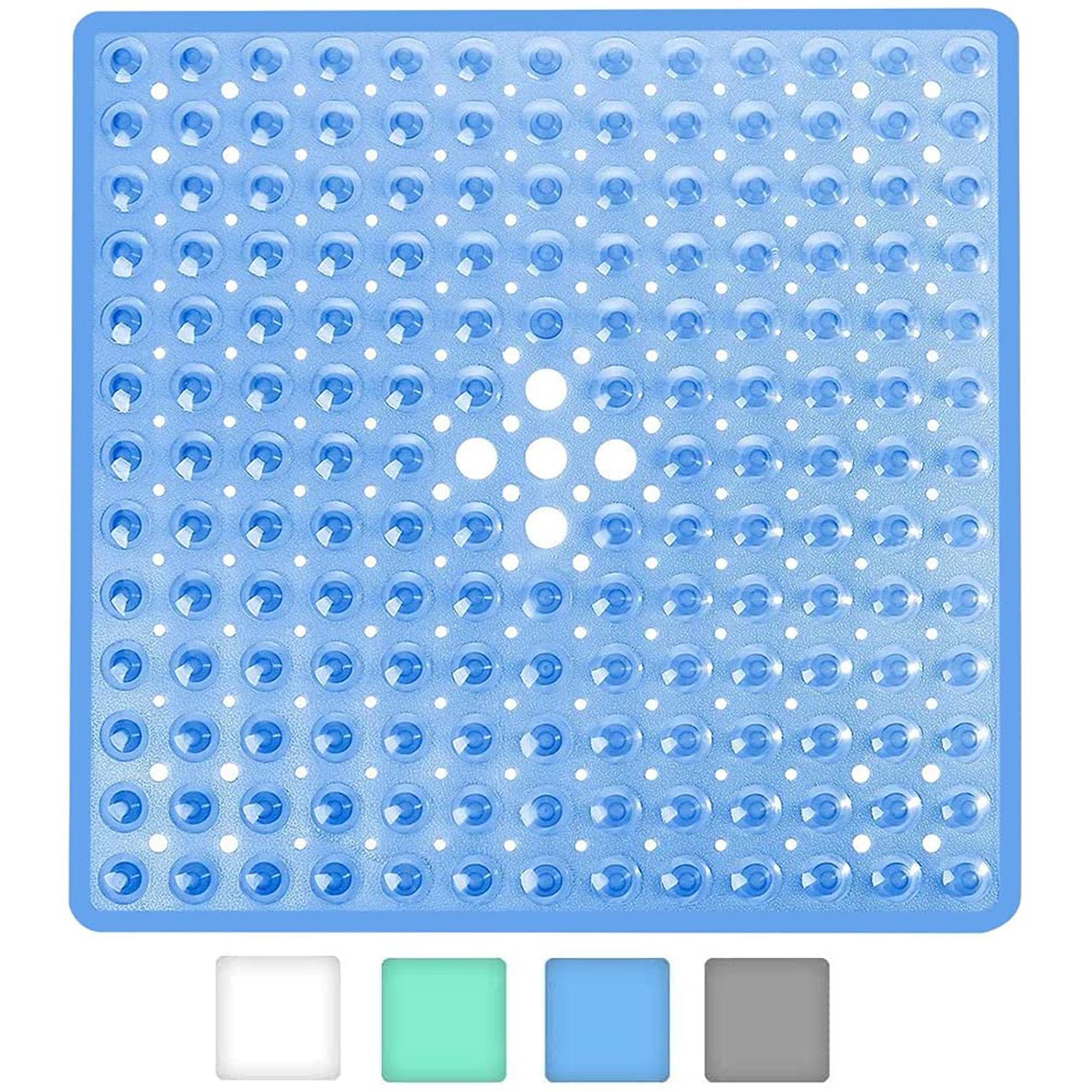 SlipX Solutions 21 X 21 Square Shower Mat In White 056001 The Home