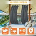 SHANNA Outdoor Curtains for Patio Waterproof,Top and Bottom Grommet