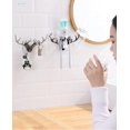 thumbnail image 4 of Gancho de asta de ciervo, gancho para llaves, gancho para calcomanías de pared, gancho para puerta de baño, gancho para cepillo de dientes, gancho multifunción para decoración del hogar, 4 piezas, 4 of 5