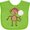 Apple Green, variant on Inktastic Cute Volleyball Girl Monkey Girls Baby Bib