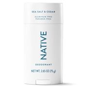 Native Deodorant for Women & Men, Aluminum Free, Sea Salt & Cedar, 2.65 oz