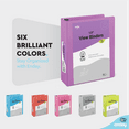 thumbnail image 4 of 3 Ring Binder 1.5 Inch Purple, 1 ½ inch Binder Clear View Cover with 2 Inside Pockets, Colored School Supplies Office and Home – by Enday, 4 of 7