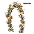 thumbnail image 4 of 5.9ft(180cm) Thanksgiving Vine Wall Hanging - Festive Autumn Decor With Faux Pumpkins, Leaves & Berries, Ideal For Party Centerpiece & Home Holiday Celebration, 4 of 7