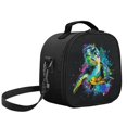 thumbnail image 2 of Jeiento Sea Turtle Insulated Lunch Box for Kids School Lunch Bag with Removable Shoulder Strap Black Meal Prep Tote Bag Leakproof Lunchbox for Boys Girls for Camping Hiking Picnic Beach, 2 of 6