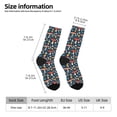 thumbnail image 6 of Uemuo Colorful Mushrooms Pattern Women's Crew Socks, Soft Durable Breathable Moisture-Wicking with Odor Control Cotton socks, 6 of 9