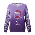 thumbnail image 4 of Womens Sweatshirt Oversized Sweatshirts Crewneck Long Sleeve Pullover, 4 of 4