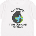thumbnail image 4 of Inktastic Save Earth It's the Only Planet with Cats with Black Cat Boys or Girls Long Sleeve Toddler T-Shirt, 4 of 5