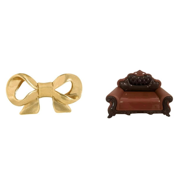 Asa de mueble,Tirador de latón con forma de lazo para muebles o armario,Sofá miniatura para muñecas,Muebles para casa de muñecas,sofá europeo,decoración de modelo,Sillón individual