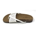 thumbnail image 3 of Victoria K Women's Laser Cut Out With Braided Thong Cork Sandals, 3 of 5