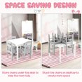 thumbnail image 4 of Canddidliike Kids 5 Pieces Table and Chair Set Wooden Children Activity Playroom Furniture Gift-White, Kids Table for Arts & Crafts, Snack Time, Homeschooling, Homework, 4 of 8