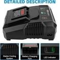 thumbnail image 4 of 18V R86092 Fast Lithium Battery Charger Compatible with Ridgid 18 Volt Battery R840083 R840085 R840086 R840087, 4 of 7