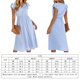 thumbnail image 2 of Vestido De Verano De Las Mujeres Vestido maxi casual Estilo fresco Mujer Túnica Vestido Vacaciones Vacaciones (Azul cielo XL) Ygjytge para Mujer cielo azul T S, 2 of 6