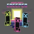 thumbnail image 2 of Girl's Minecraft Creeper Neon Vibes Graphic T-Shirt, 2 of 4