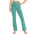 thumbnail image 2 of Hvobtty Toddler Girls Yoga Pants, Toddler Fall Pants, Toddler Kids Kids Fashion Cute Sweet Elasticity Straight Pants High Waist Pants Mint Green 10-11 Years, 2 of 5