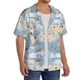 thumbnail image 2 of Kdxio Men'S Hawaiian Shirt For Men Short Sleeve Shirt Animals Travel World Map Summer Casual Holiday Beach Button Down T-Shirts, 2 of 5