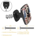 thumbnail image 3 of 4 Pcs Cabinet Handle Drawer Pulls American Flag and Animals Knobs with Screws Square Furniture Office Cabinet Knob Decoration, 3 of 7
