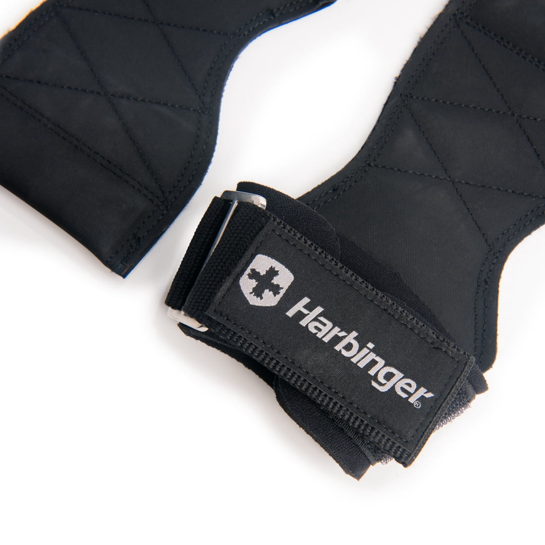 Harbinger Pro Lifting Grips for Weight Lifting, Black, Large