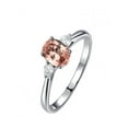 thumbnail image 1 of Three Stone Trilogy 1.50 Carat Morganite and Diamond Engagement Ring in 14k White Gold morganite and diamond engagement ring, 1 of 2