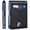 Blue, variant on Men's Carbon Fiber Large Capacity Anti-Theft Swiping Leather Card Holder Wallet Purse