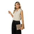 thumbnail image 3 of MINTLIMIT Women's Sleeveless Button Down Shirt Basic Solid Collared Work Blouse, 3 of 5