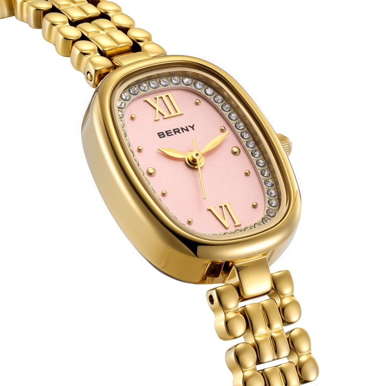 BERNY Small Gold Watches for Women, Fashion Bracelet Women 