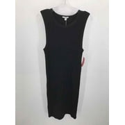 Pre-Owned James Perse Black Size Large Sleeveless Midi Knit Dress
