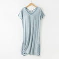 thumbnail image 2 of Posijego Women's Nightgown T-Shirts Dress Sleepshirts Built-in Bra Short Sleeve Sleepwear Soft Pajama Dress, 2 of 3