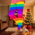 thumbnail image 5 of Vekome Women's Yoga Leggings Mardi Gras High Waisted Pants Seamless Striped Lightweight Running Tights Multicolor L, 5 of 6